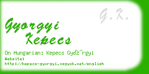 gyorgyi kepecs business card